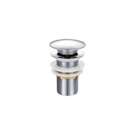 Bonde de Lavabo Pop-up, Vidage Clapet Push Open Pour Lavabo, Chrom G 1-1/4" – Sans trop-plein FLITI (1/4)