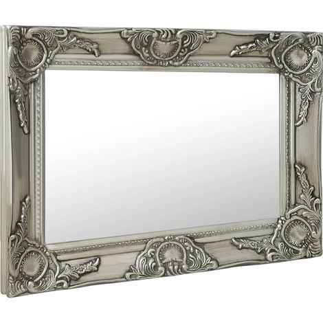 Maison Exclusive - Wandspiegel im Barock-Stil 60x40 cm Silbern