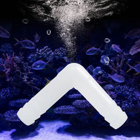 Lot de 10 coudes de tuyau d'air en ABS pour aquarium, raccords, vannes de contrôle du débit d'air et accessoires pour pompe à oxygène. (1/5)