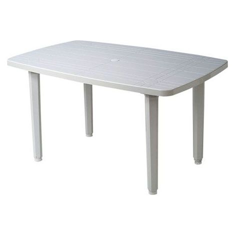 Mesa rectangular 140x90 cm blanca 4022 GARDENLIFE (1/3)