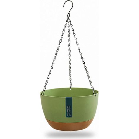 Panière Suspendue Double Chaîne à Réservoir Auto-Absorbant pour Plantes, Jardin Vertical Balcon Intérieur, Pot avec Bac d'Arrosage Automatique (1/5)