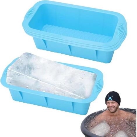 Lot de 4 moules à glaçons géants en silicone, démoulage facile, bacs réutilisables pour congélateur (1/4)