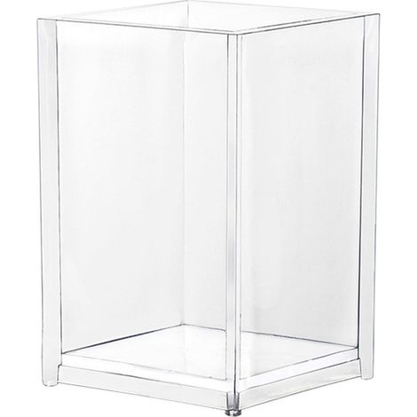 Boîte De Rangement Pour Bureau - Boîte Transparente Pour Stylos Et Crayons - Organisateur De Bureau Compact Pour Étudiants Et Bureau - 6,5 X 6,5 X 10 Cm - 1 Pièce (1/2)