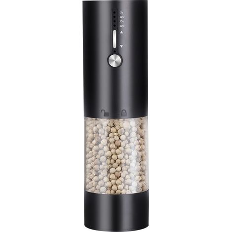 Moulin à poivre électrique - Moulin à sel rechargeable avec lame en céramique - Moulin à épices à piles pour la cuisine (1/2)