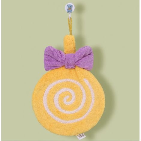 Schnelltrocknendes Handtuch an einer Schnur – Lollipop-Muster mit Schleife REC57WZ3