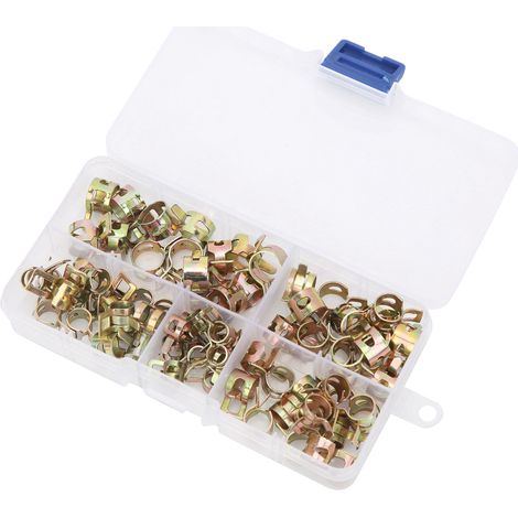 75 colliers de serrage pour tuyaux d'eau, raccords de tubes, fixations élastiques en zinc coloré M610 (1/5)
