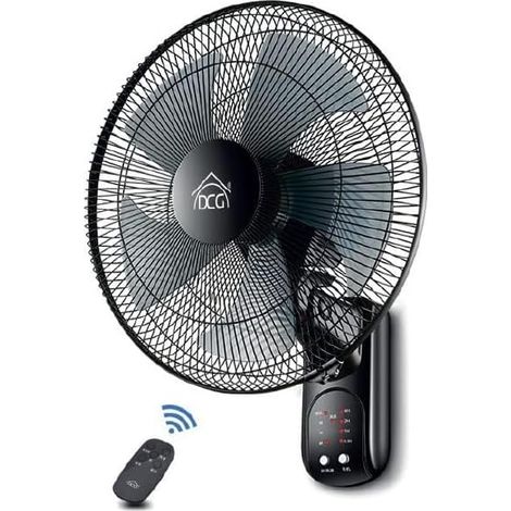 Ventilateur de plafond mural 40 cm – Télécommande – 3 vitesses – Oscillation horizontale – Inclinable – 40W – 220/240V – Lgvshopping