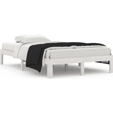 Maison Exclusive - Massivholzbett ohne Matratze Weiß 120x200 cm K
