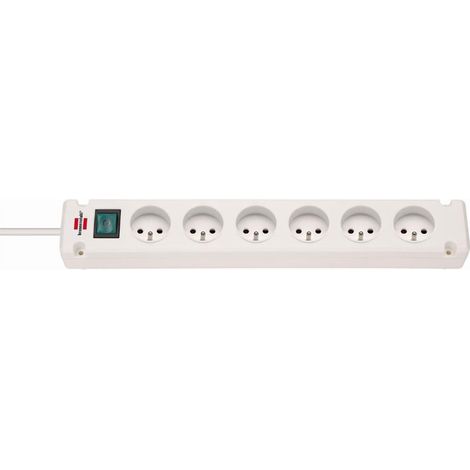 Bremounta 6 prese BRENNENSTUHL - 3m - H05VV-F3G1.5 con interruttore - bianco - 1150651326 (1/4)