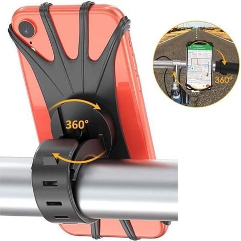 Support Téléphone Vélo, Universel [Smartphone Détachable Rotatif à 360°] Support Telephone pour Les 4,0-6,5 Pouces pour Smartphones (1/4)