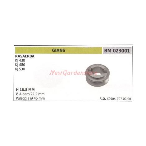 Polea para cortacésped KJ430 480 530 GIANS 023001