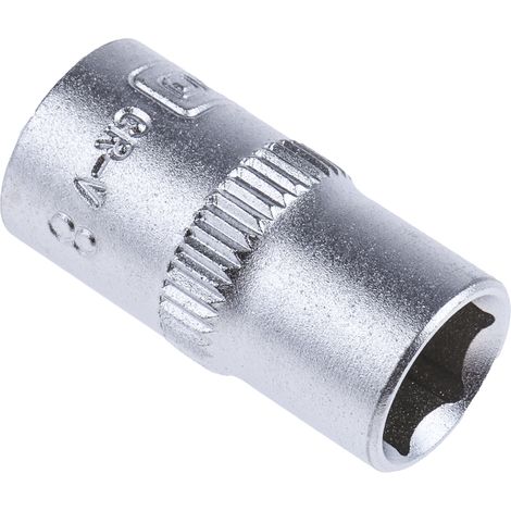 Rs Pro – Douille hexagonale 8mm – Entraînement carré 1/4'' – Acier chrome vanadium – Finition sablée – Pour espaces confinés (1/3)