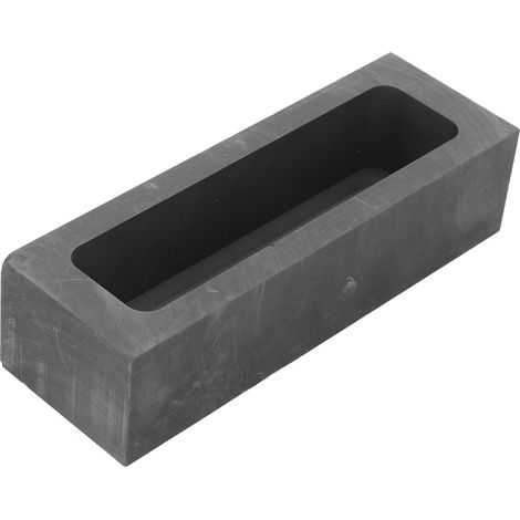 Moule en graphite rectangulaire pour coulée d'or, argent et cuivre, moule à lingots haute conductivité thermique, moule en creuset de graphite pur. (1/5)