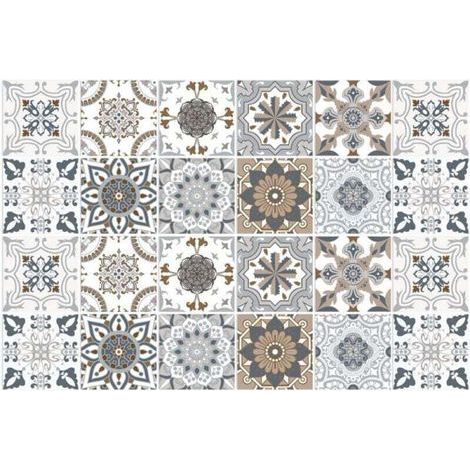 Piastrelle adesive in stile industriale 20x20 per rivestimento paraschizzi da cucina effetto mattone, 24 pezzi di adesivi murali per bagno e cucina, piastrelle adesive per pareti con motivi a piastrel (1/4)