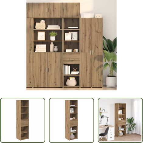 Wohnzimmer Schrank - Highboard Artisan-Eiche 45 x 42,5 x 185 cm Holzwerkstoff (1/5)