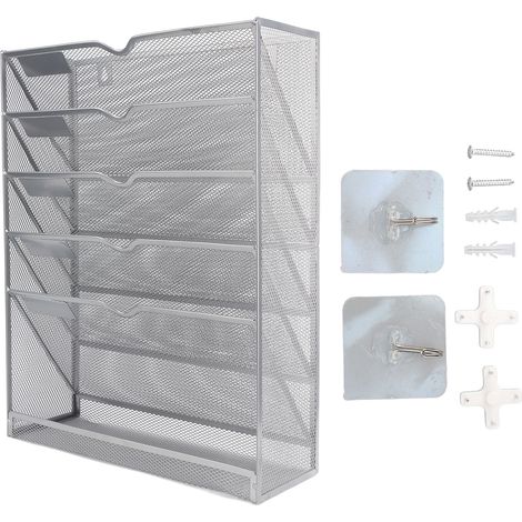 5-stufiger Wand-Aktenschrank, platzsparend, ergonomisches Design, Dokumentenhalter aus Eisen, Wandmontage für das Homeoffice (1/5)
