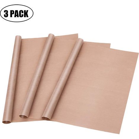 Pack of 3 PTFE (Teflon) sheets compatible with heat press transfer paper, non-stick (1/5)