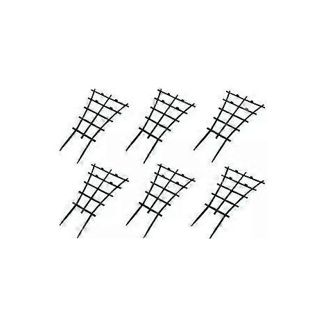 6er-Pack stabile, stapelbare Rankgitter aus Kunststoff für Blumentöpfe, geeignet für Garten, Terrasse, Blumen und Gemüse