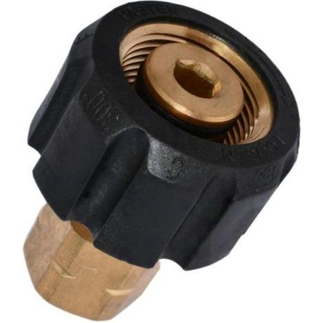 Adaptateur pour nettoyeur haute pression 3/8'' FNPT x M22-14 mm filetage femelle, raccord de rechange pour nettoyeur haute pression, coupleur torsadé en laiton, 5 000 psi (1/4)