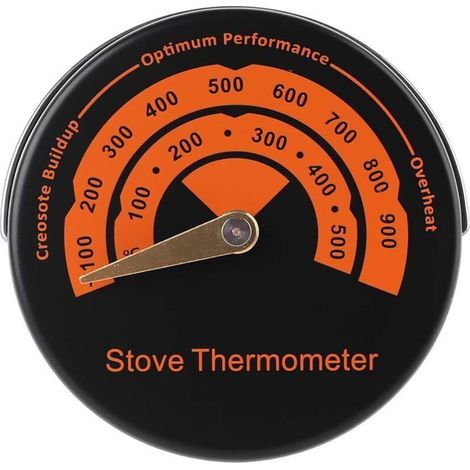 Thermomètre magnétique pour cuisinière Moniteur de température pour Ventilateur de cheminée Indicateur de brûlure d'incendie (1/5)