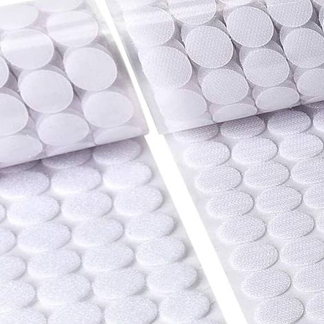 15 Starka Klebepunkte, 30 mm, für den Einsatz im Klassenzimmer, selbstklebender Nylon-Klettstreifen, weiße Klebepunkte (1/5)