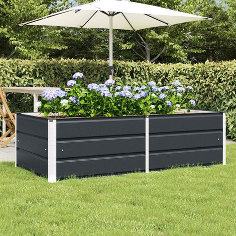 vidaXL  Planter  Anthracite 160 x 80 x 45 cm Steel