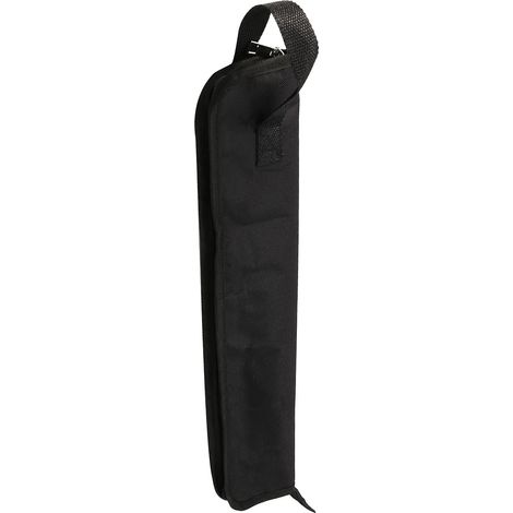 Housse de transport pour baguettes de batterie en tissu Oxford noir avec bandoulière pratique. (1/4)
