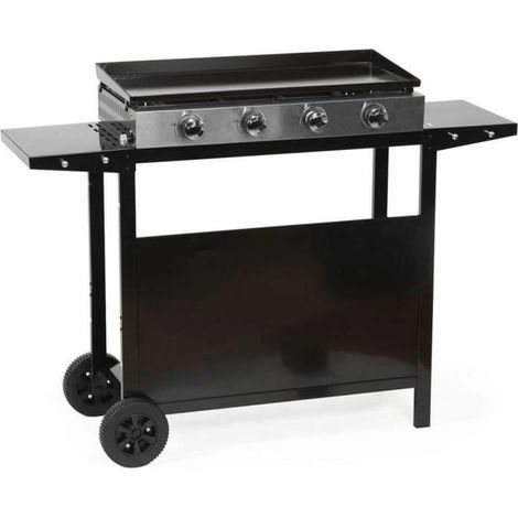 Garden Max Merida Gasplancha schwarz 75x35 cm 4 Brenner
