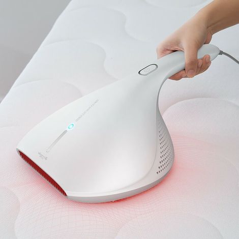 aspirateur à acariens avec lumière UV-C stérilisante Aspirateur à Matelas avec Filtre détruit 99,9% de Tous Les acariens Nettoie et désinfecte en Une Seule étape