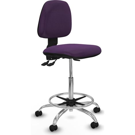 Taburete piqueras y crespo Isso violeta respaldo ajustable (1/2)