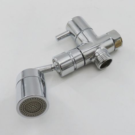 Waschbecken mit Ganzkupfer-Luftsprudler, Universalarmatur mit schwenkbarem Auslauf, Spritzschutzverlängerung und Duschschlauchanschluss. (1/5)