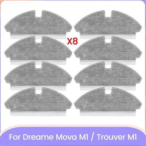 Lingettes de nettoyage pour aspirateur Dreame Mova M1/Trouver M1 - Pièces de rechange - Accessoires de nettoyage ménager efficaces (8 pièces) (1/5)