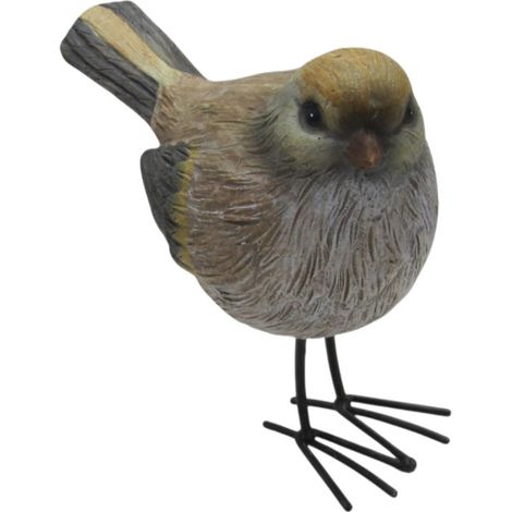Dekofigur Vogel 15,5 x 15 cm braun/creme