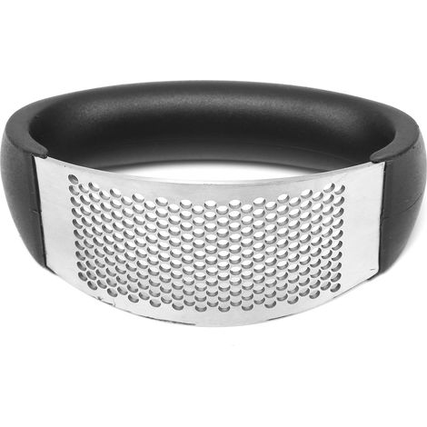 Presse-ail hachoir inox bague manuel outil râpe cuisine accessoire. (1/5)