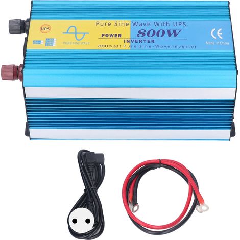 Onduleur 800W Pur Sinus 1600W Crête Entrée DC24V USB LCD Hors Réseau Prise UE AC230V Convertisseur Voiture (1/5)