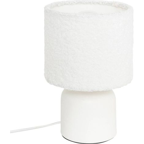 Lampada da tavolo bona bouclette bianco h22cm - Atmosphera créateur d'intérieur