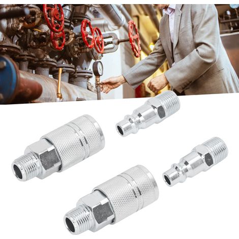 Kit adaptateur pour outils pneumatiques de type américain 3/8" NPT, raccord rapide pour tuyau d'air, kit de connexion pour accessoires de compresseur d'air industriel I/M (1/5)