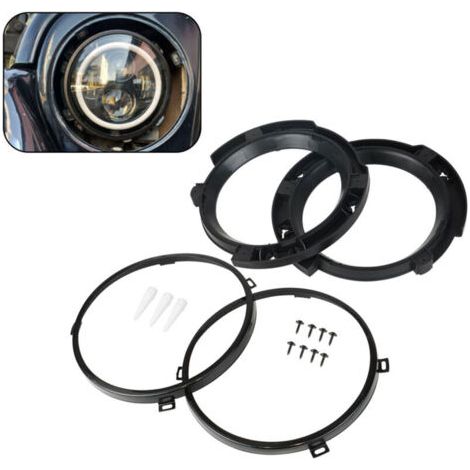 1 paire de phares du phare de montage de montage ensemble de 7 pouces remplacement pour Jeep Wrangler JK 2007-2017 (1/4)