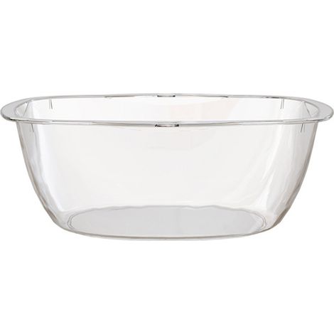 Bassin multifonctionnel en plastique transparent pour se laver le visage et les vêtements, idéal pour la maison et les dortoirs (taille M). (1/5)