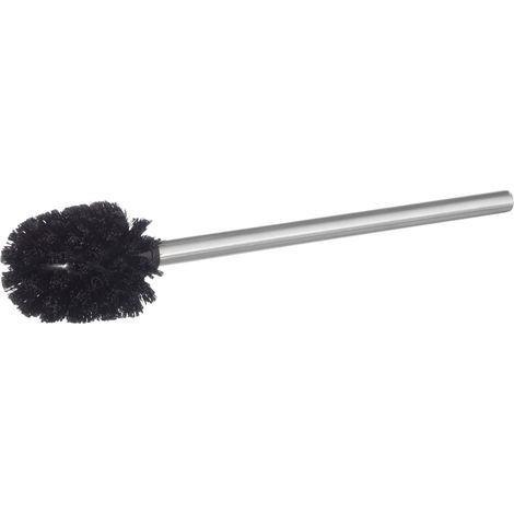 Zeller 98012 - Spazzolino WC acciaio Inox, ø 7,5 x 39,5 cm, colore: Nero