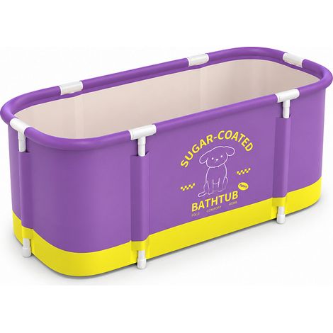 Aga Vasca portatile pieghevole 120x60x60 cm Viola (1/5)