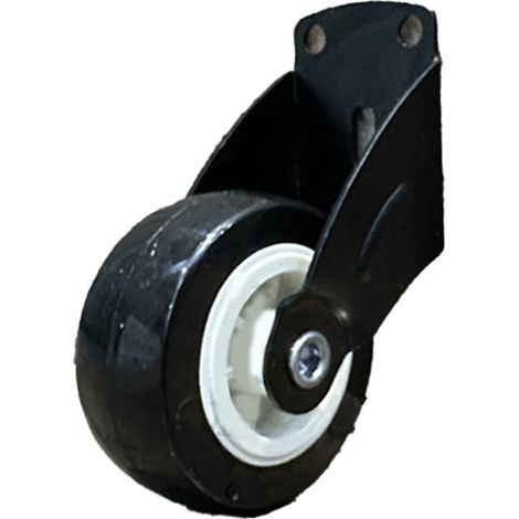 Roues de portail pour portail en bois et en métal - Supports réglables, rouleaux robustes pour clôture à ailes extérieures, noir (1/4)