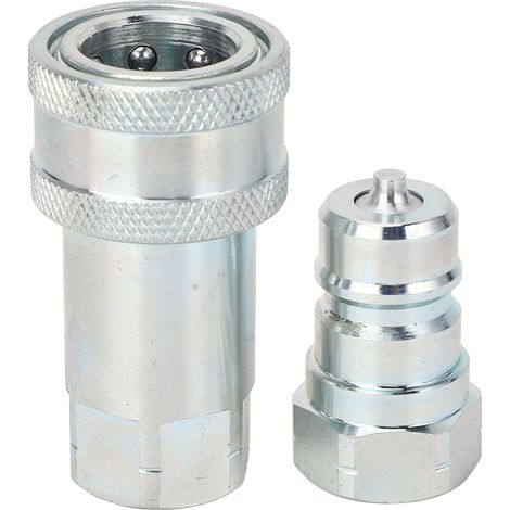 Raccord hydraulique rapide 3/8 NPT en acier trempé, coupleur pour débit 24 GPM et pression 3600 PSI (1/5)