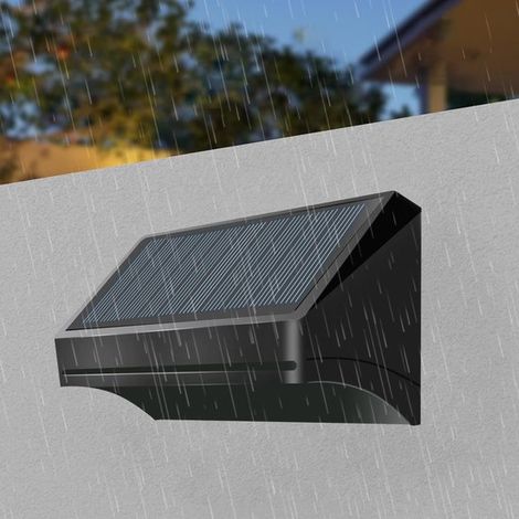 Solar-Wandleuchten für den Außenbereich 2er-Set warmweiß kaltweiß RGB-Farbmodi wasserdichte Gartenleuchten für Terrasse Veranda Hof und (1/5)
