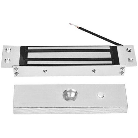 Pair Wasserdichtes elektromagnetisches Schloss, 12 V 180 kg, geeignet für Zutrittskontrolltüren, silberfarben, geeignet für Holztüren, Glastüren, Metalltüren.