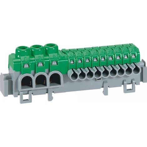 BORNIER DE RÉPARTITION IP 2X - CONNEXION AUTO - 3 BORNES À CAGE - L 98 MM LEGRAND LEG005051