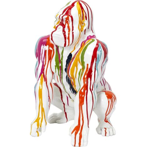 Statuette Déco Gorille "Rainbow" 46cm Multicolore (1/5)