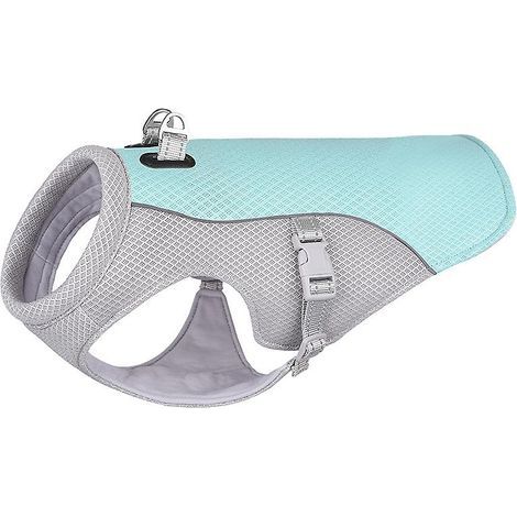 Atmungsaktive Verdunstungskühlweste für Hunde, blau (1/5)