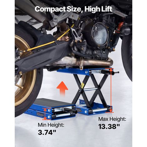 Cric de Moto à Ciseaux Pont Élevateur Compact Charge 499 kg Plage (1/5)