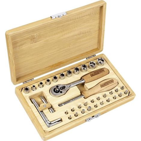 Brüder Mannesmann M29000 M29000 Kit utensili Incl. Custodia Bamboo 4 - 13 mm PZ 0, PZ 2, PZ 3, PH 0, PH 1, PH 2, T 10,